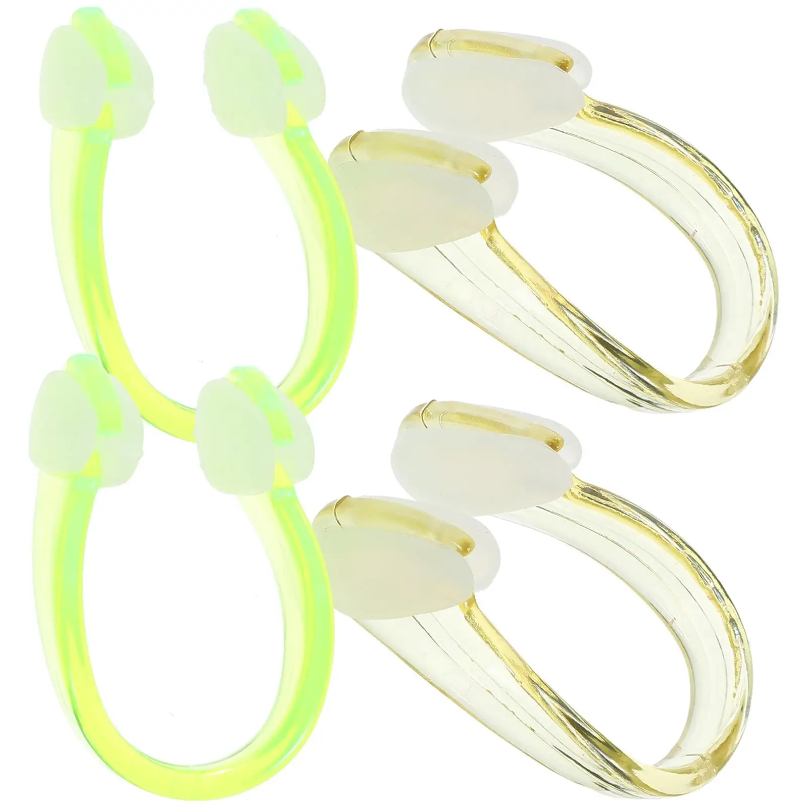 4 Pcs Swimmers Waterproof Nose Clip for Swimming Non-slip Silicone Plugs Adults Child