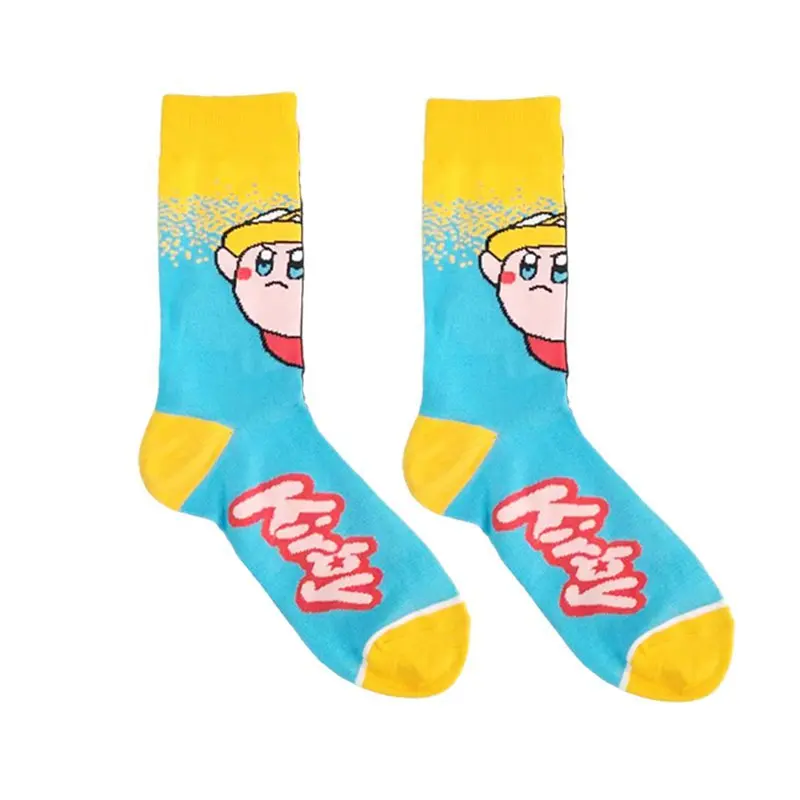 Anime Kirby Men\'s socks Cartoon Sock Pure Cotton Male Fashion Trend Tube Socks Adult Sports Socks Children\'s Toy Birthday Gift