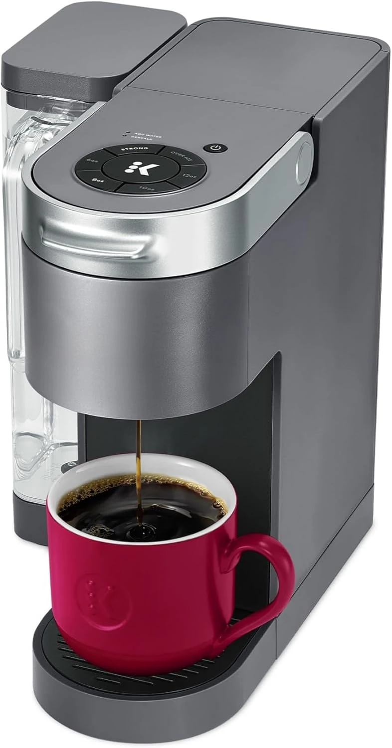 Single Serve K-Cup Pod Coffee Maker, MultiStream Technology, 4 Brew Sizes, 66oz Dual-Position Removable Reservoir, Gray