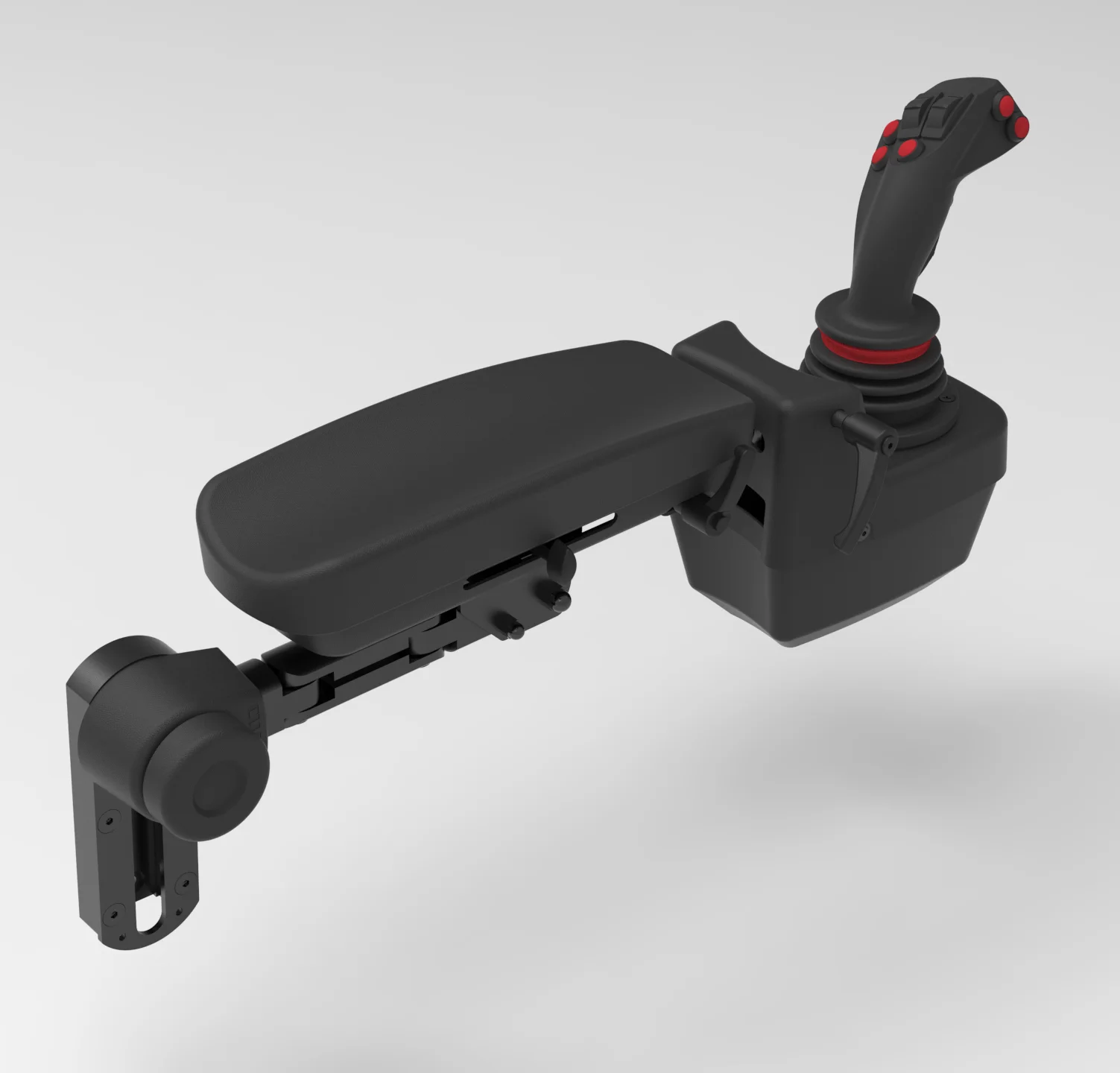 CITOON Construction Machinery Armrests Joystick Boxes-Multi-Axial Adjustable Black Plastic/Alloy Material Off-Road/Heavy Part