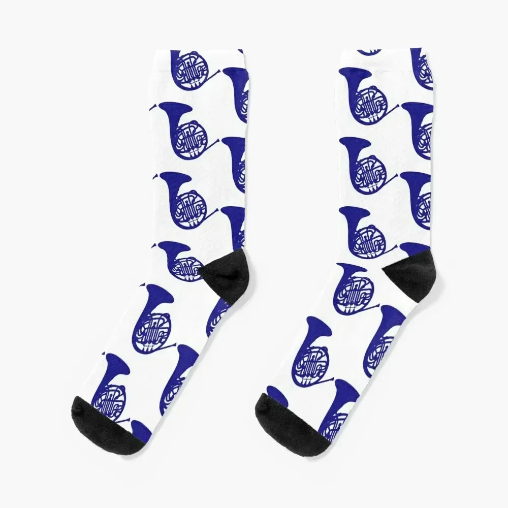 

Blue french horn Socks cute Men's basketball kawaii Socks For Women Men's