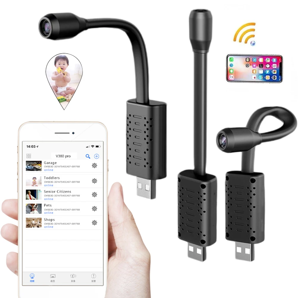 

HD 1080P Мини Wi-Fi камера наблюдения IP-камера облачное хранилище Самая маленькая Wi-Fi камера Живой удаленный мониторинг ночного видения