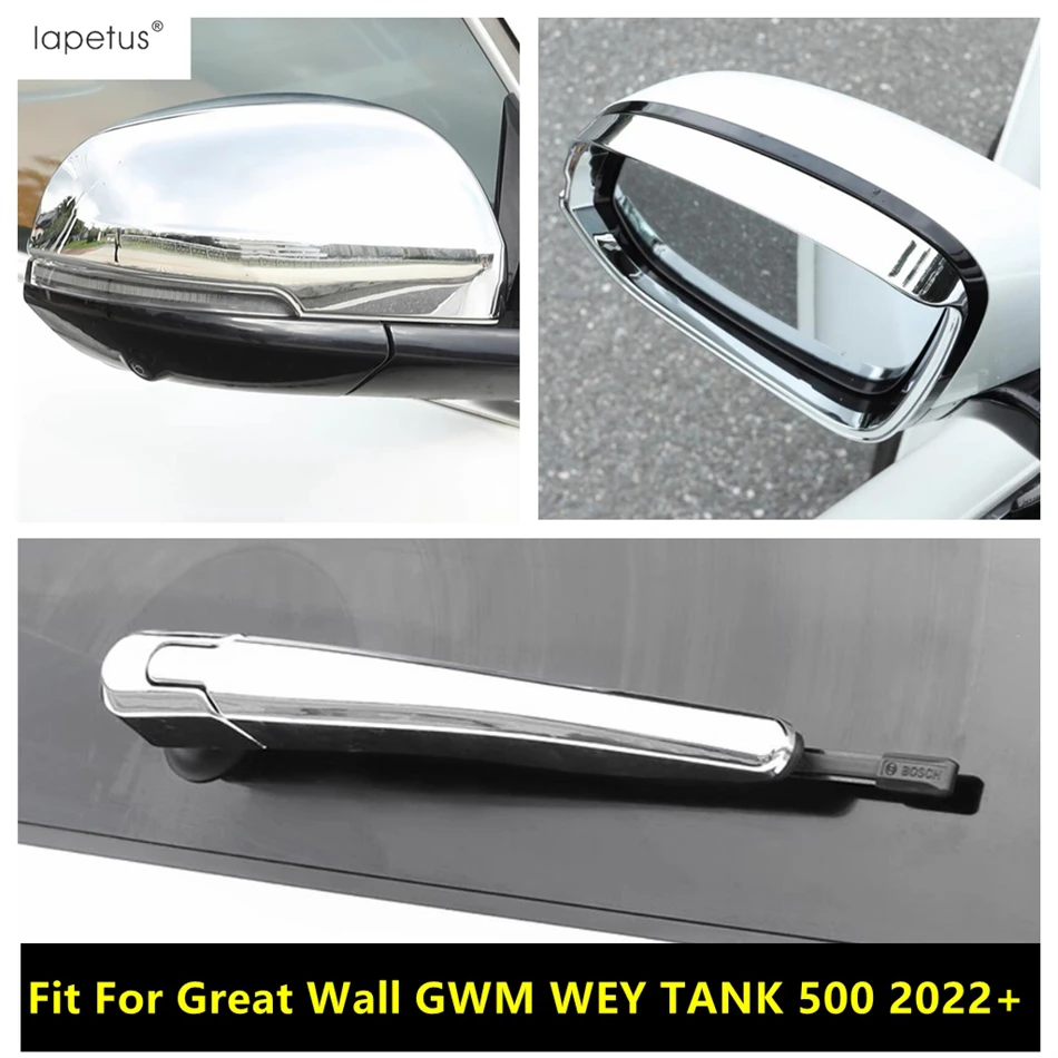 

ABS Rearview Mirror Rain Eyebrow Frame / Rear Window Wiper Cover Trim Accessories For Great Wall GWM WEY TANK 500 2022 2023 2024