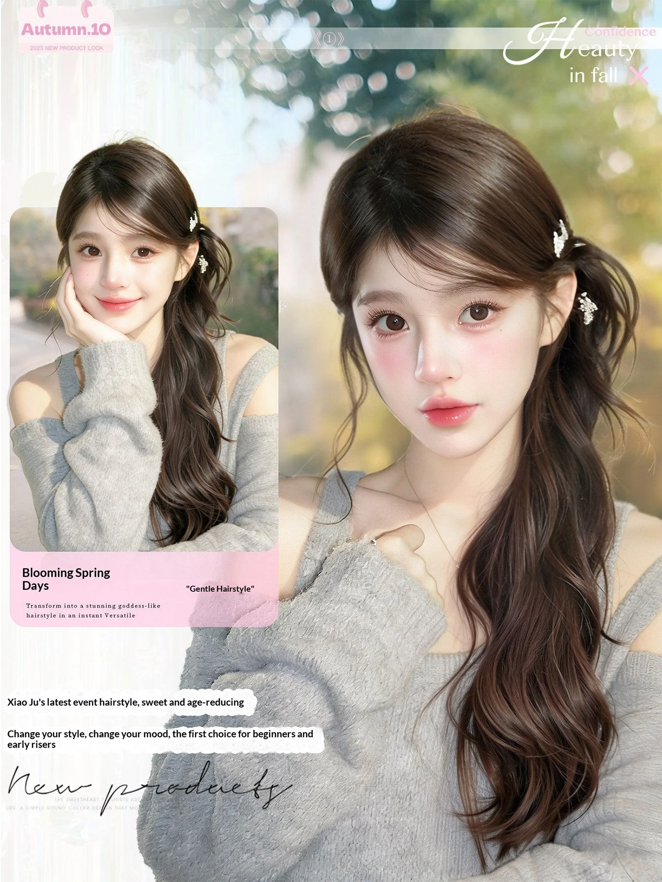 Synthetic Wig Ponytail Extensions Wig Claw Clip Natural Wave Ponytail Hairpieces with Hair Scrunchie for Women Daily Use Hair Pi image 6