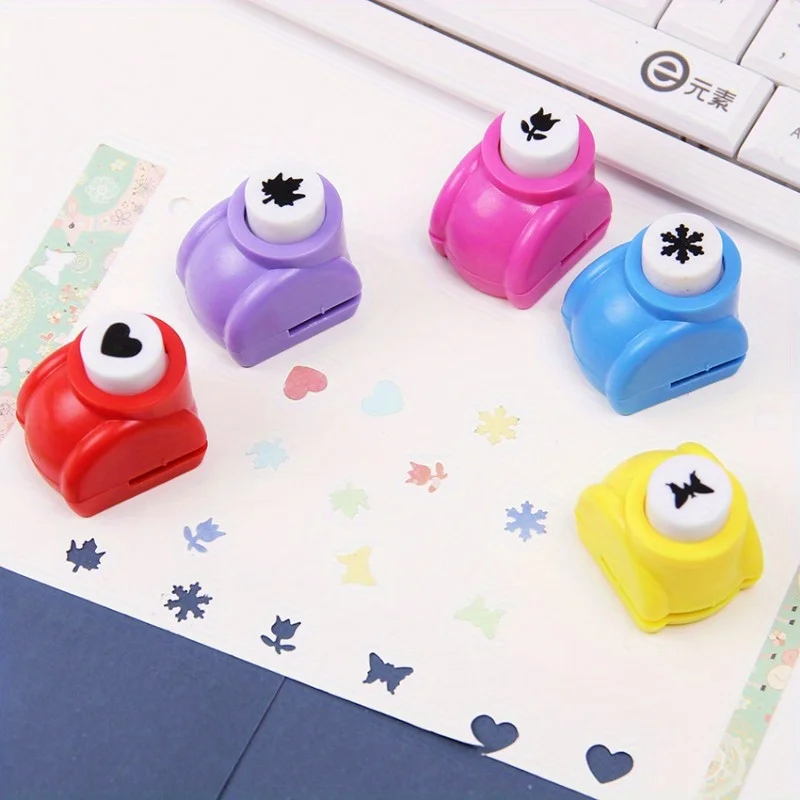 

8mm Random Color Mini Scrapbook Punches Handmade Cutter Card Craft Calico Printing DIY Flower Paper Craft Punch Hole Puncher