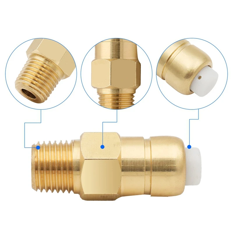 2 Pieces Thermal Release Valve For Pressure Washer Pump, 1/4 Inch NPT Thermal Relief Valve, Replacement Pump Protector