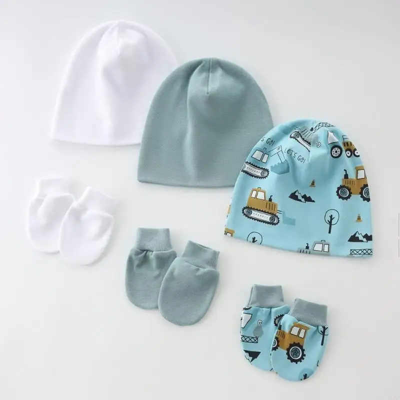 2 pezzi neonato cappello da neonato copricapo da ospedale cappello solido/modello stampato 425F