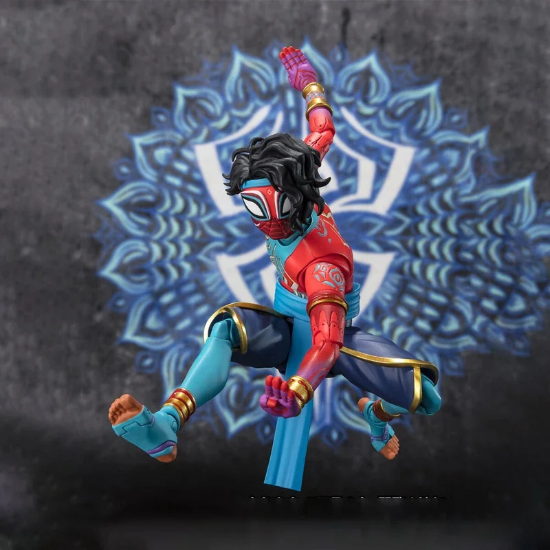 Bandai Original Genuine Figure Spider-Man：Across the Spider-Verse Model Kit SHF Spider Man India Collectible Model Decoration