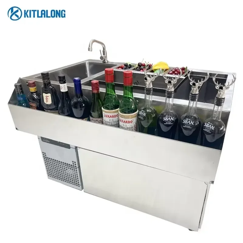for Kittralon Stainless Steel Cocktail Bar Station American Standard Custom Simple Exquisite Bartending Tool Set Home Bar