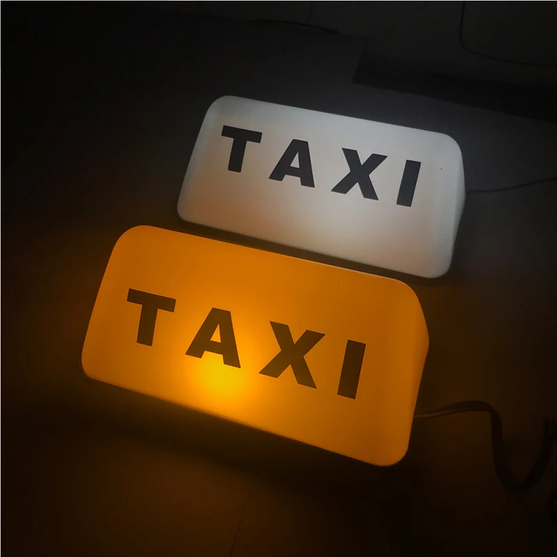 Euro Car Taxi Lights, LED Sign Decor, Glowing Decor, Auto avantLights, TAghts-COB Lights with 12V Car Charger Inverter