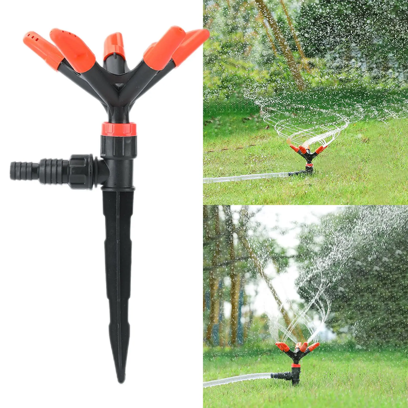 Lawn Sprinkler, Automatic 360 Rotating Fun Oscillating Sprinkler Lawn Irrigation System