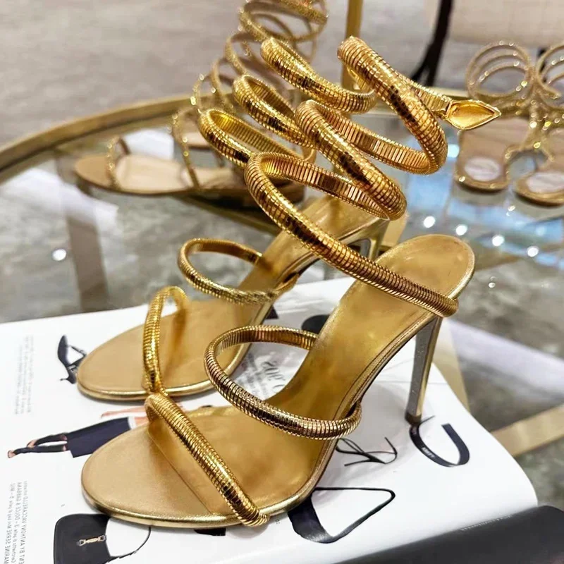 

Summer Street Style Ankle Strap Open Toe Narrow Band Women Sandals Thin High Heels Stripper Sexy Banquet Shoes