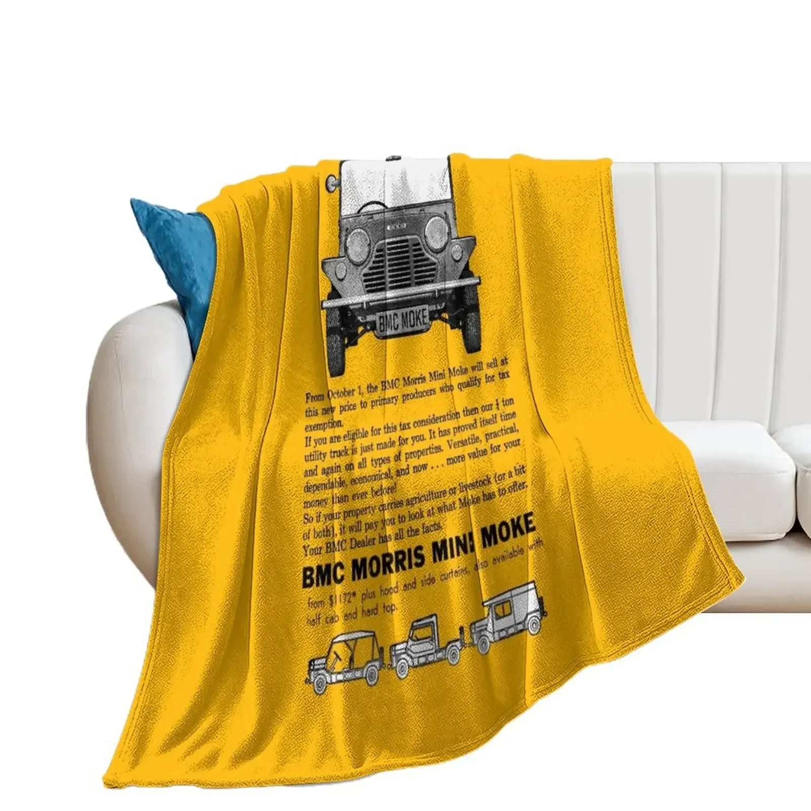 

MORRIS MOKE Throw Blanket Furry Moving Heavy warm for winter Blankets