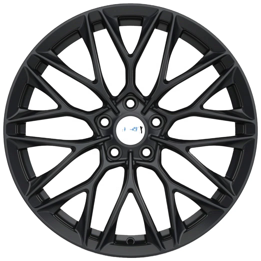 High Performance Black Machined Face Car Wheels Forged Aluminum Alloy Rim Multi-Spoke Design 40 ET Compatible Mercedes