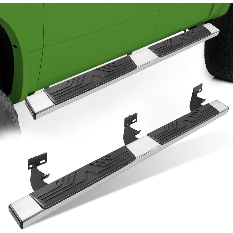 6.5 Inches Running Boards for 20192024 Dodge Ram 1500 Classic Body Style Crew Cab Ridge Pattern Side Steps Bars for Truck Mirro