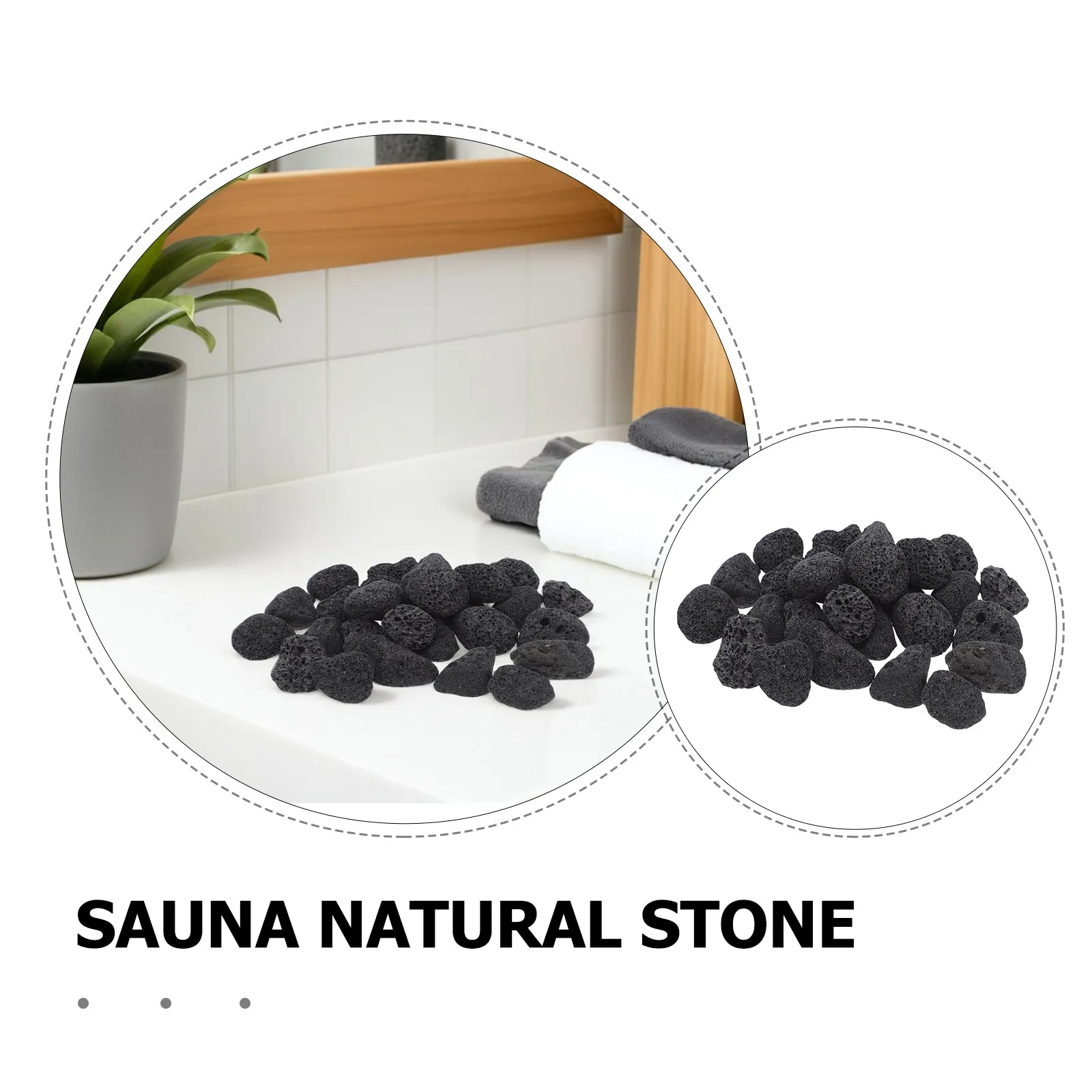 6 Bags Sauna Rocks Natural Volcanic Stones 4-5Cm Diameter Sauna Heater Steam Stones for Traditional Steam Room Spa Massage Bath view 6
