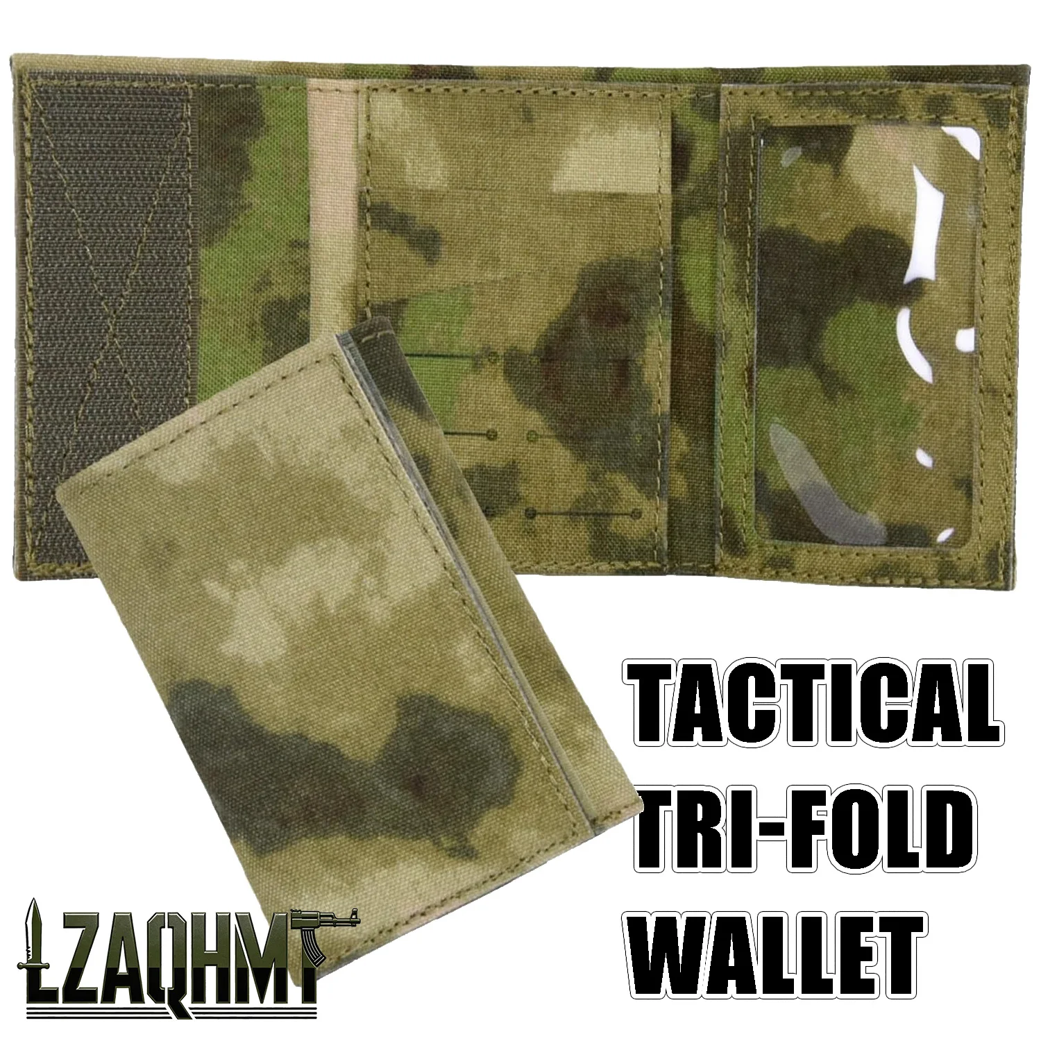 

Тактический кошелек-трифолд с RFID-защитой, держатель для карт, лазерная резка, композитная нейлоновая ткань, камуфляжный дизайн, кошелек с защитой от электромагнитных помех (EMC)