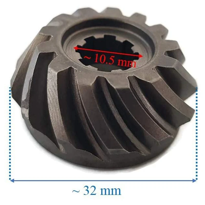 Boat Motor Pinion Gear Bevel for Yamaha Outboard 6E7-45551-00 01 F9 F9.9 F15 F20 9.9HP 15HP 13T 2/4-Stroke Before 1996