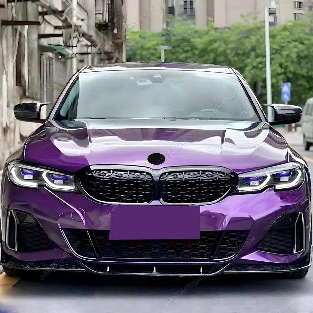 For BMW G20 G21 2019-2022 Pre-LCI Body Kits Black Front Bumper Hood Kidney Grill Racing Grilles Replacement Diamond Meteor Style