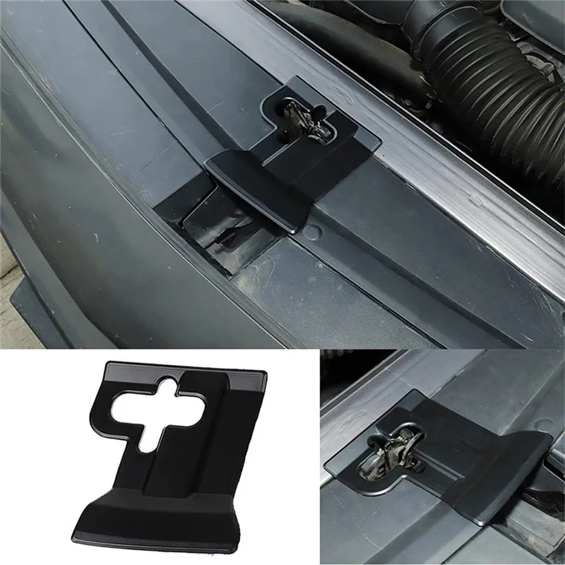 ABIB-cubierta de bloqueo de capó de motor negro, cubierta protectora embellecedora para Dodge Challenger 2009-2021