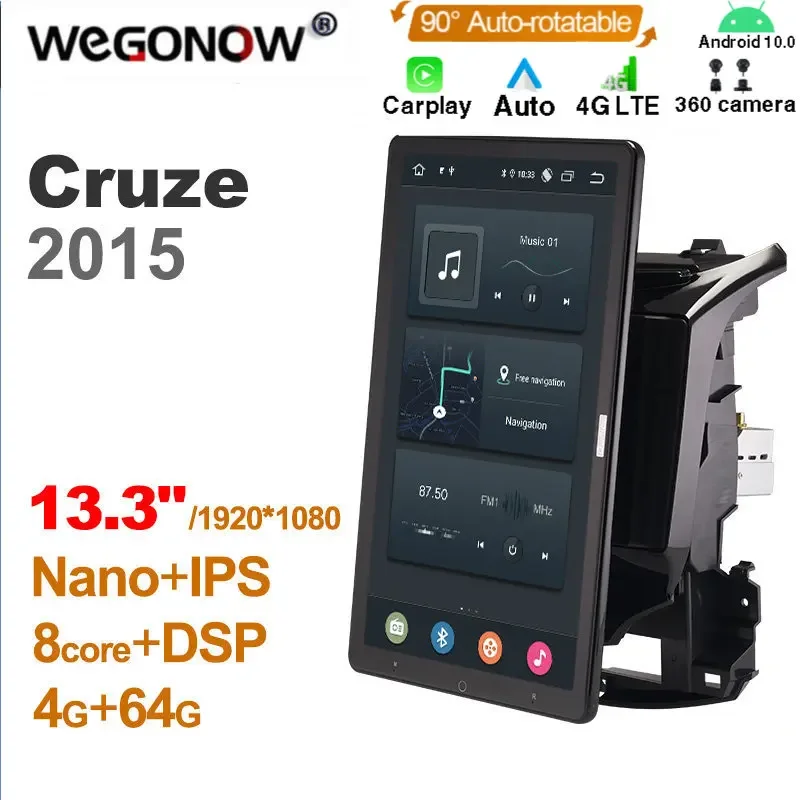 

1920*1080 Ownice Android10.0 для Chevrolet Cruze 2015, автомобильное радио, автомобильное мультимедийное видео, аудио, головное устройство 13,3 дюймов, IPS, поворотный