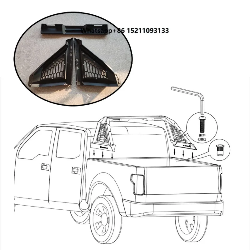 JT1009 Luggage Rack Steel Top Roof Rack Luggage Storage Carrier Shelf for Wrangler JT Gladiator 2020+