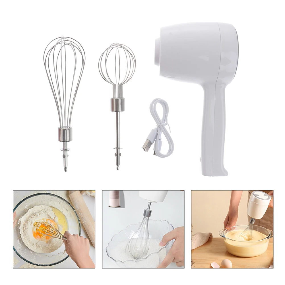 

1 set Cordless Egg Mixer Rechargeable Usb Handheld Kitchen Tool Adjustable Speeds Wireless Egg Beater Detachable Whisk