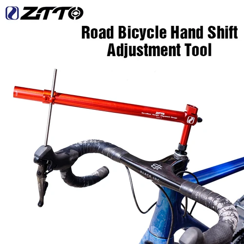 Imagen 1 del producto ZTTO-Herramienta de alineación de palanca de cambios para bicicleta de carretera, montaje de cabezal de cambio manual, gancho trasero, ángulo de altura del manillar, ajustador simétrico izquierdo y derecho