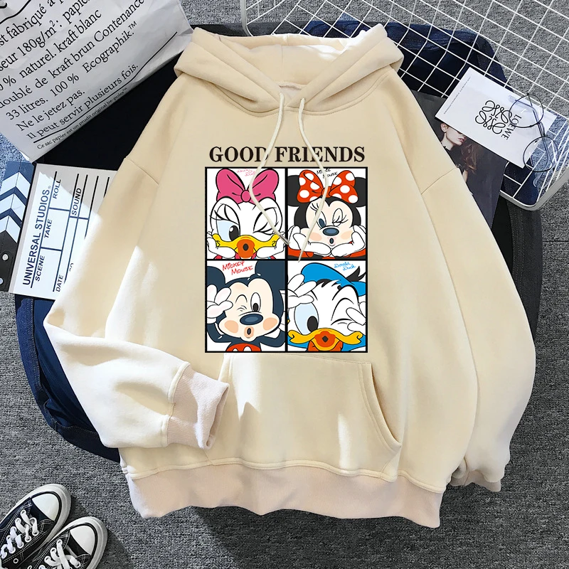 2024 Minnie Disney Hoodie Crop Top Mickey Mouse Women Hoodies  Sweatshirt Kids Boys Girls Harajuku Streetwear Clothes