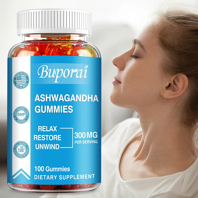 Ashwagandha Gummies - Relieve Stress Help with Sleep Support Immune System Health