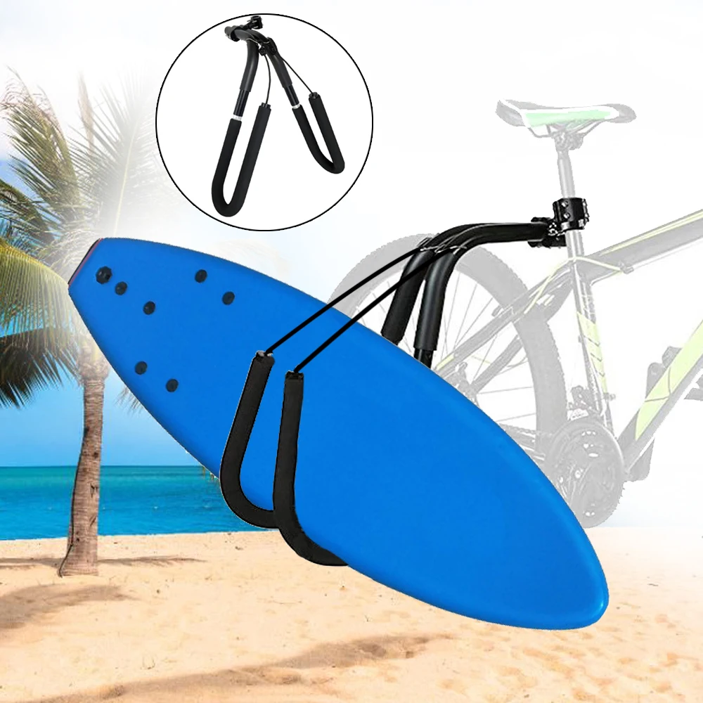 Surfboard Bike Rack, Wakeboard Bicycle Carrier Kiteboard Holder Seat Posts Side Mount