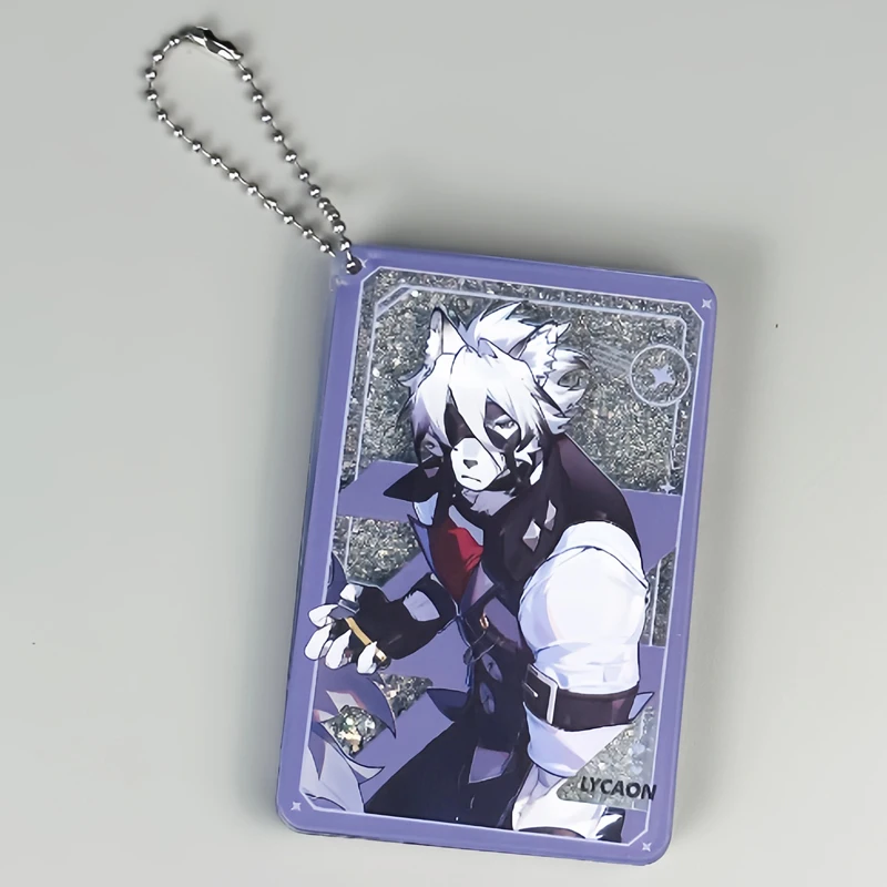 

Anime Zenless Zone Zero Von Lycaon Cosplay Acrylic Pendant Keychain Quicksand Mahjong Backpack Decoration Xmas Birthday Gift