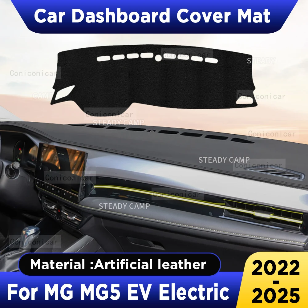 For MG MG5 EV Electric 2022-2024 Accessories Car Dashboard Cover Mat Artificial leather Sun Shade Pad Instrument Panel Carpet