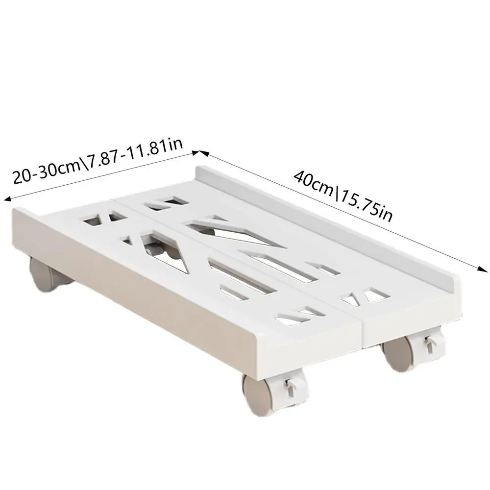 Supporto Per PC A 2 Strati Con 6 Ruote – 45x30x66 Cm, Nero, Per Torre E Stampante