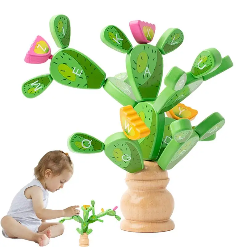 

Balancing Cactus Toy Learning Education Toys For Festive Gift Reward Early Education Recreation Interaction Wooden Sorting Toys