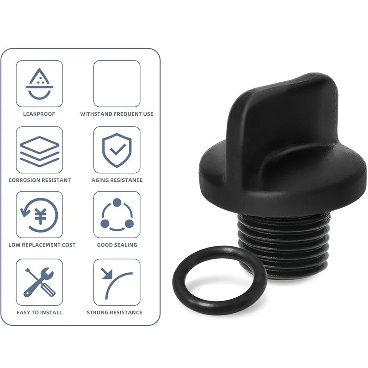 A03R 2pc R0446000 Pool Pump Pipe Plug with O-Ring Replacement for Filter Pumps,Booster Pump & Water Purification System