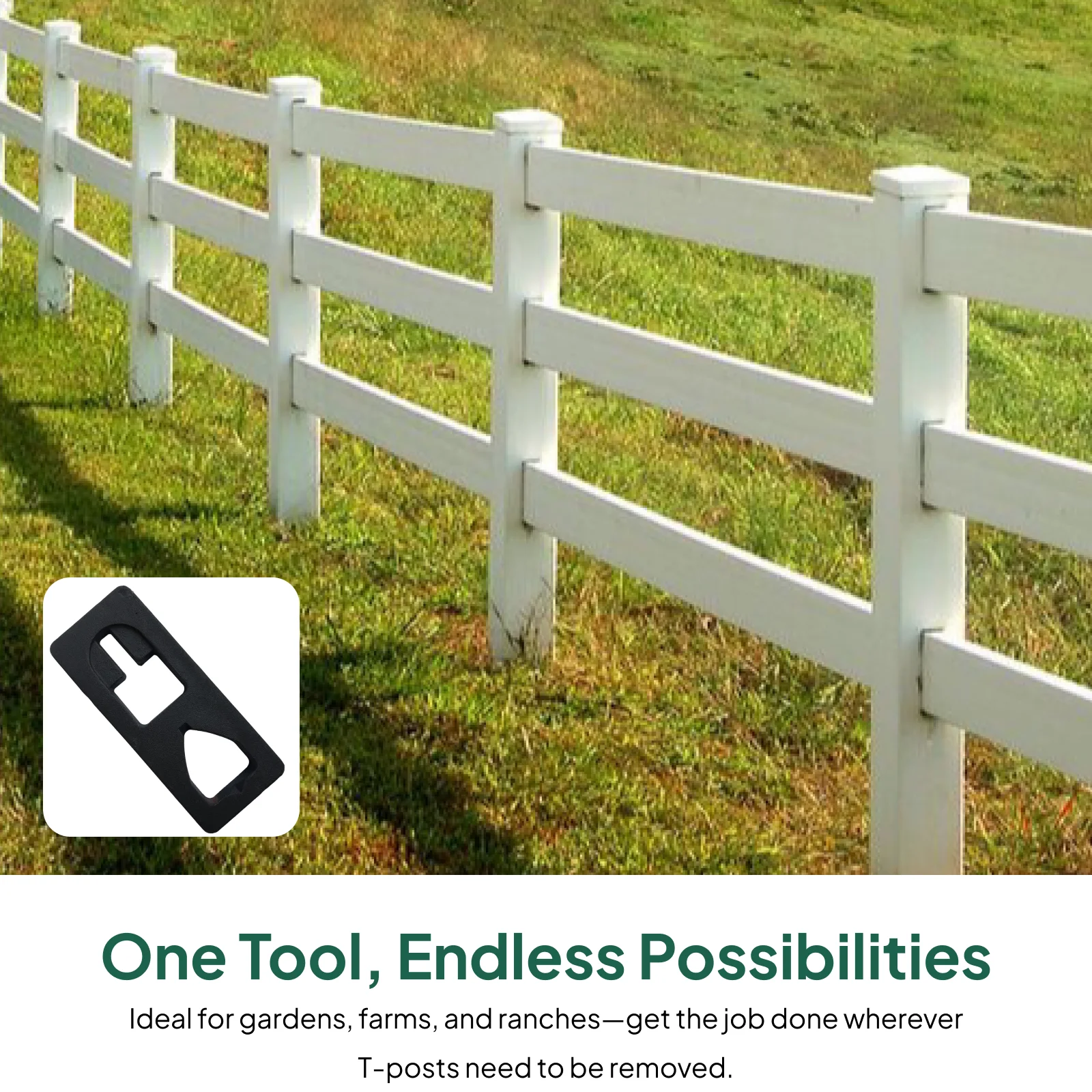 

T Post Puller Plate Tractor Accessories Garden Equipment Handyman Jack or S Hook Efficient Fence Post Puller Heavy Duty Steel