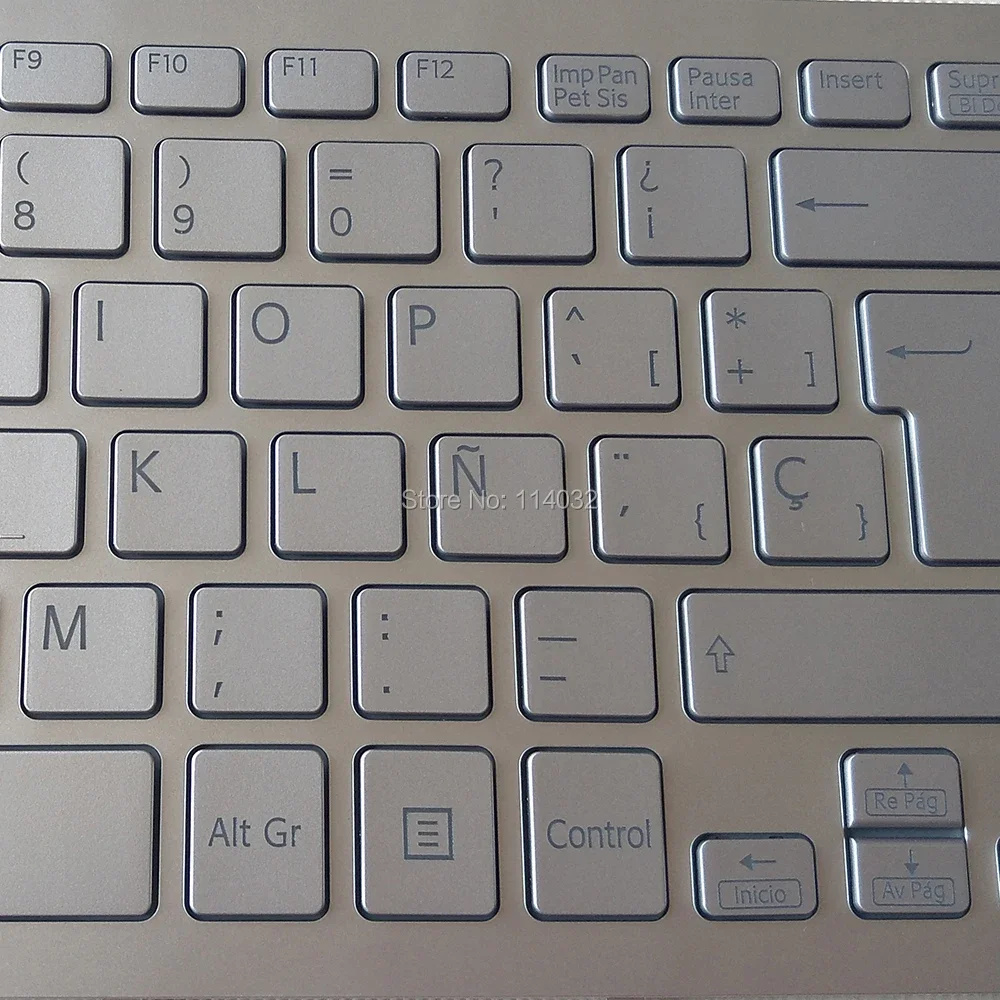 Replacement Spanish Backlit Keyboard SVF15 for SONY Vaio SVF15N SVF 15N SP Keyboards Silver with Frame Screw Set New 149265461ES