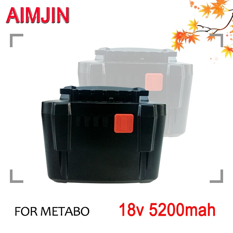 

18V 5200mAh Battery for Metabo Cordless Power Tool Drill Drivers Wrench Hammers,for 625592000 625591000 Tool Battery