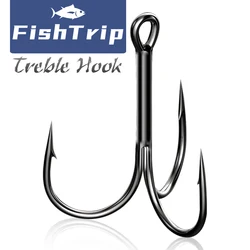 FishTrip Treble Hooks Lures Hook High Strength High Carbon Steel for Saltwater and Freshwater