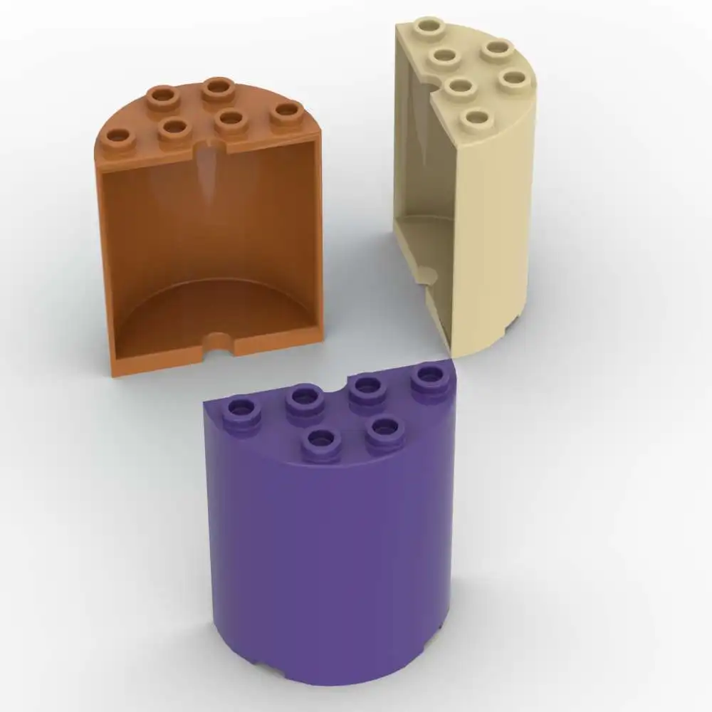 MOC 1個 6259 20430 積み重ね可能な交換用6218ブロックシリンダーハーフ2x4x4ビルディングブロック変換玩具大人男の子ホリデーギフト