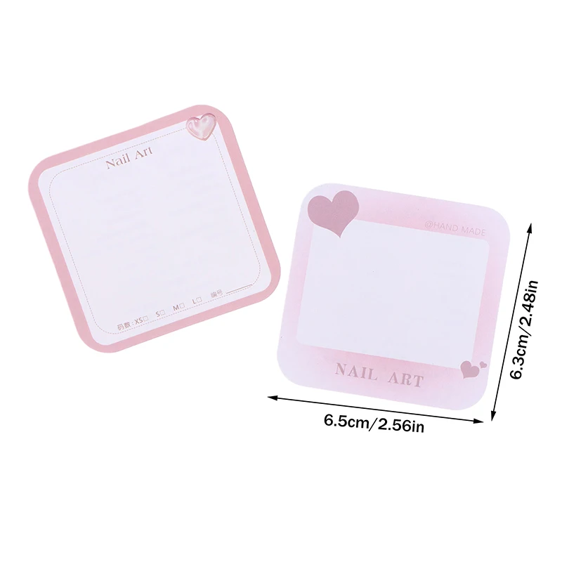 20/50 hojas 6,5x6,3 cm embalaje de uñas cartón hecho a mano diseño de uñas postizas muestra tarjetas de exposición manicura arte exhibición Nailfie Prop
