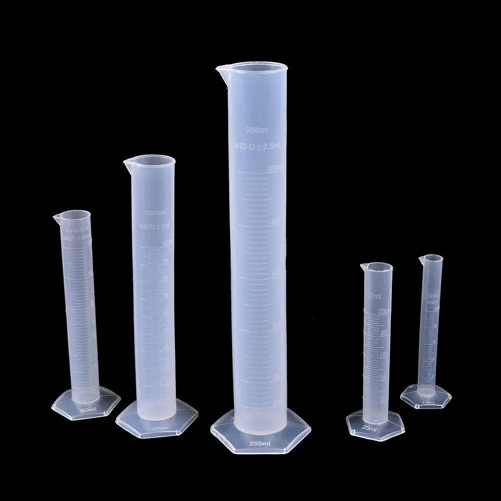 250ml Plastic Measuring Cylinder Laboratory Test Graduated Tube tool