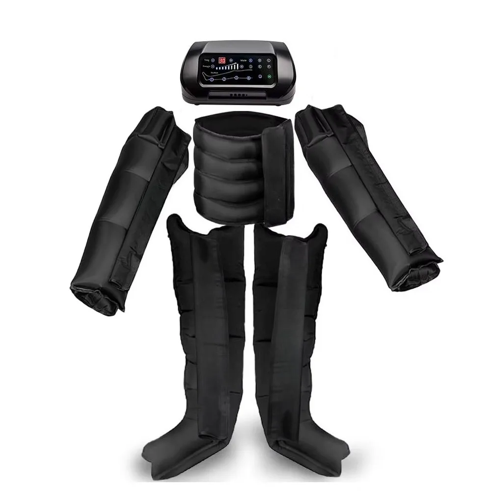 CE MDR Certified Sequential Compression Therapy 4-Chamber Air Massager for Arm Leg Waist Lymphedema & Edema Treatment