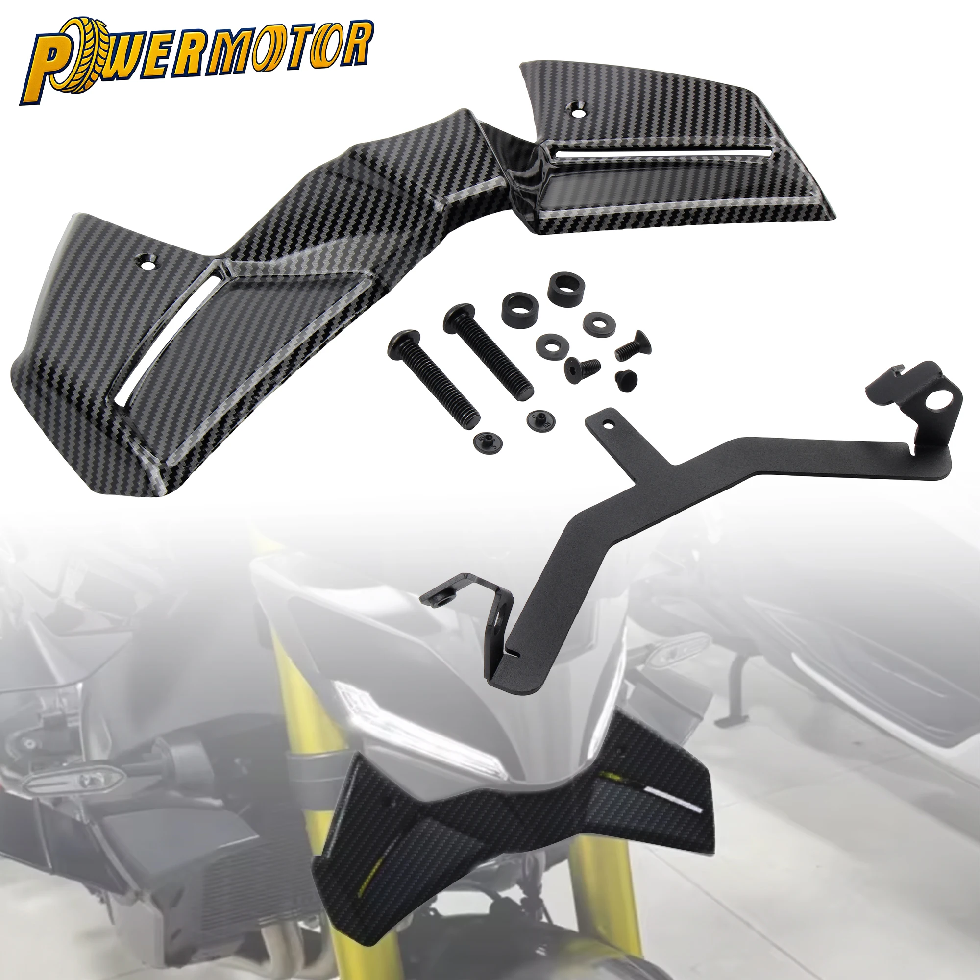 

Motorcycle Front Spoiler Kit For Yamaha MT-09 MT09 SP Y-AMT 2024 2025 2026 Motorbike Downforce Naked Frontal Spoiler Fairing