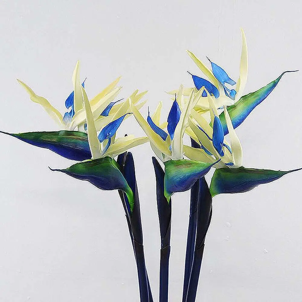 Elegantes Flores Artificiales de Seda de 57 cm para Decoración de Bodas y Hogar, Flores Naturales de Tallo Largo Casi Tropicales, Flores de Látex