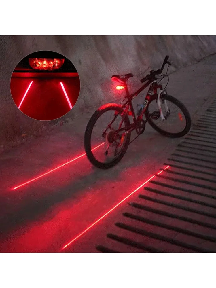AliExpress NONE 1/2pcs Waterproof Bicycle Cycling Lights Taillights LED Laser Safety Warning Bicycle Lights Bicycle Tail Bicycle Accessories