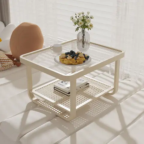 Rectangular floor coffee table balcony tea table tatami white furniture living room bedroom side table