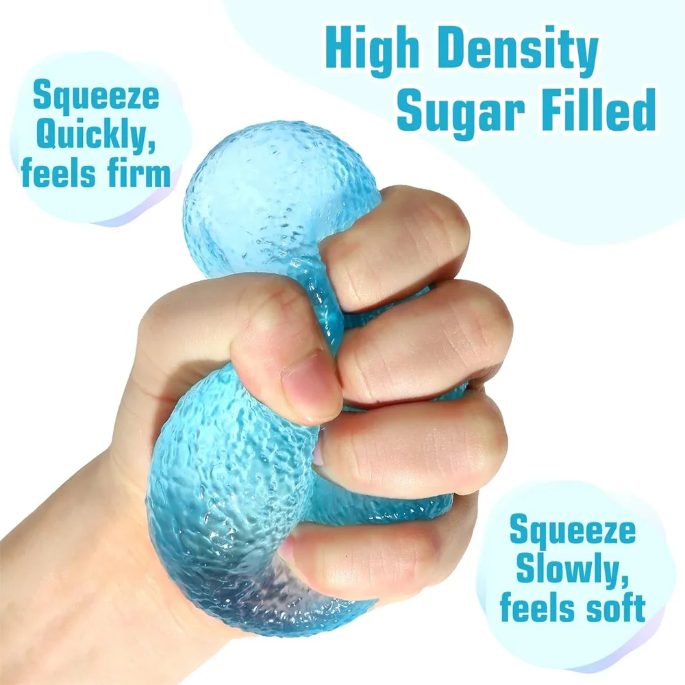 Juguete blando texturizado para apretar, malta, relleno de azúcar, hielo de alta densidad, cubo antiestrés, bolas de azúcar, juguetes antiestrés para niños y adultos, 1 ud.