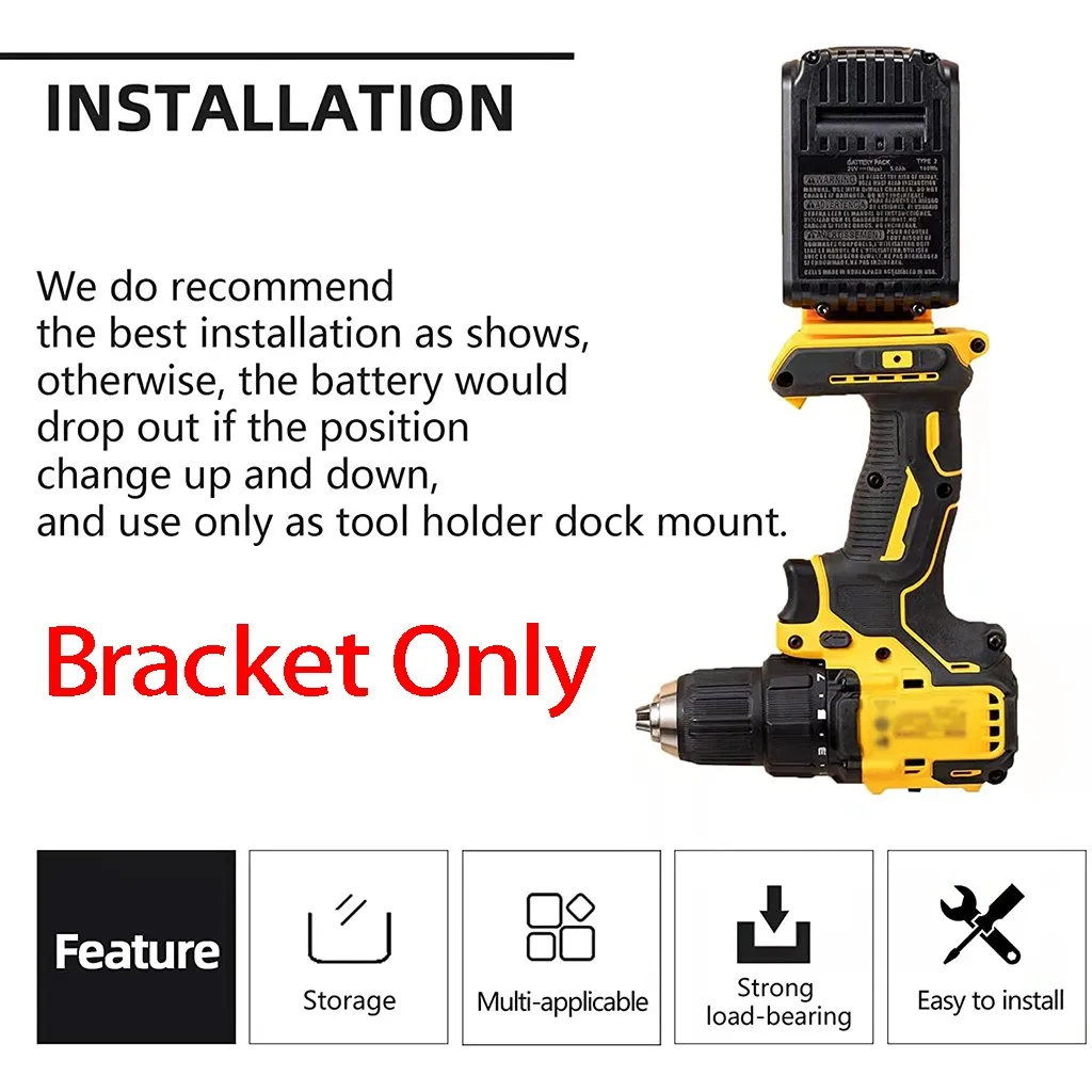 

Simplify Storage and Access to Your For For Dewal 18V 20V Tools and Batteries with this Holder (80 characters)